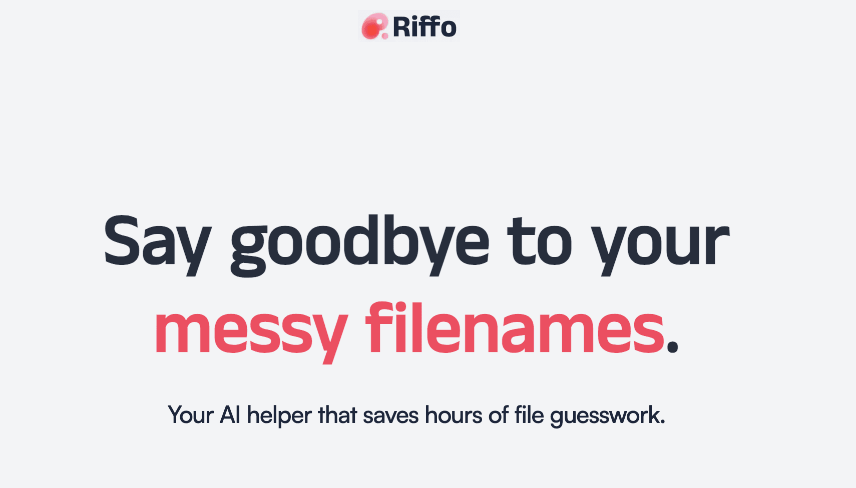 Riffo：智能文件重命名工具
